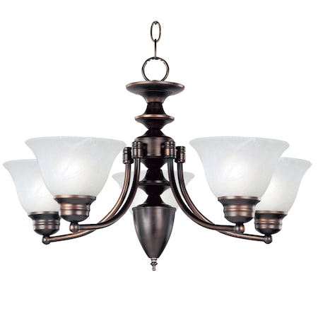 Maxim Lighting Malaga 5-Light 25" Wide Oil Rubbed Bronze Chandelier 2699MROI